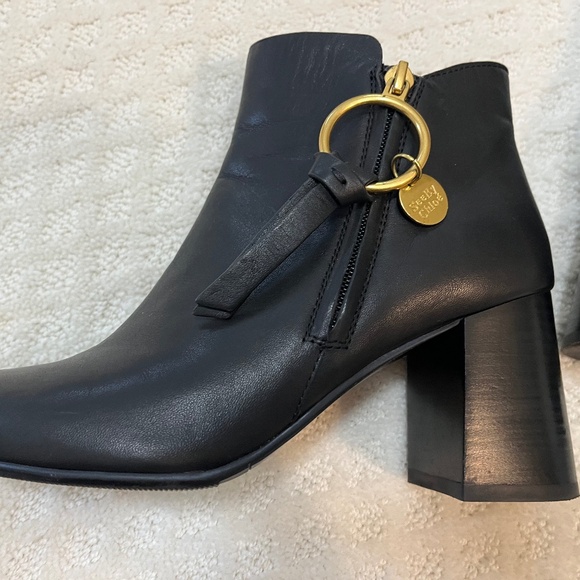 See by Chloe Booties, Sz 7.5, black - Picture 1 of 13